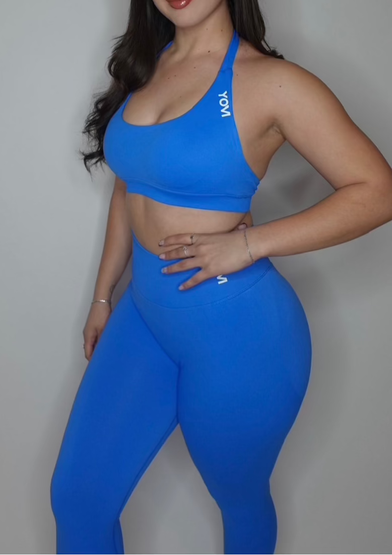 blue leggings