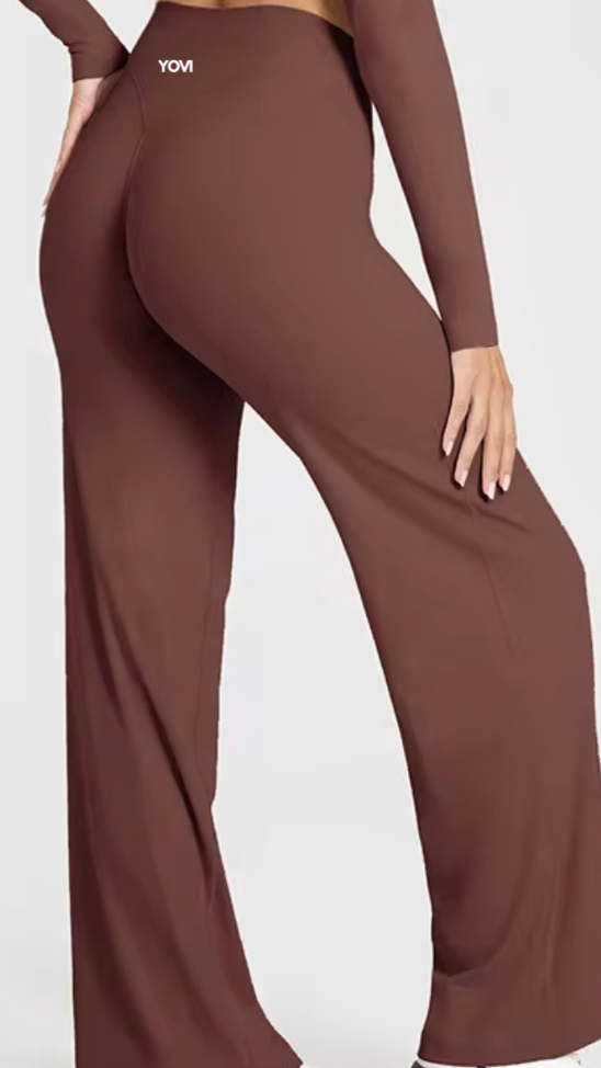 Brown Flare Leggings